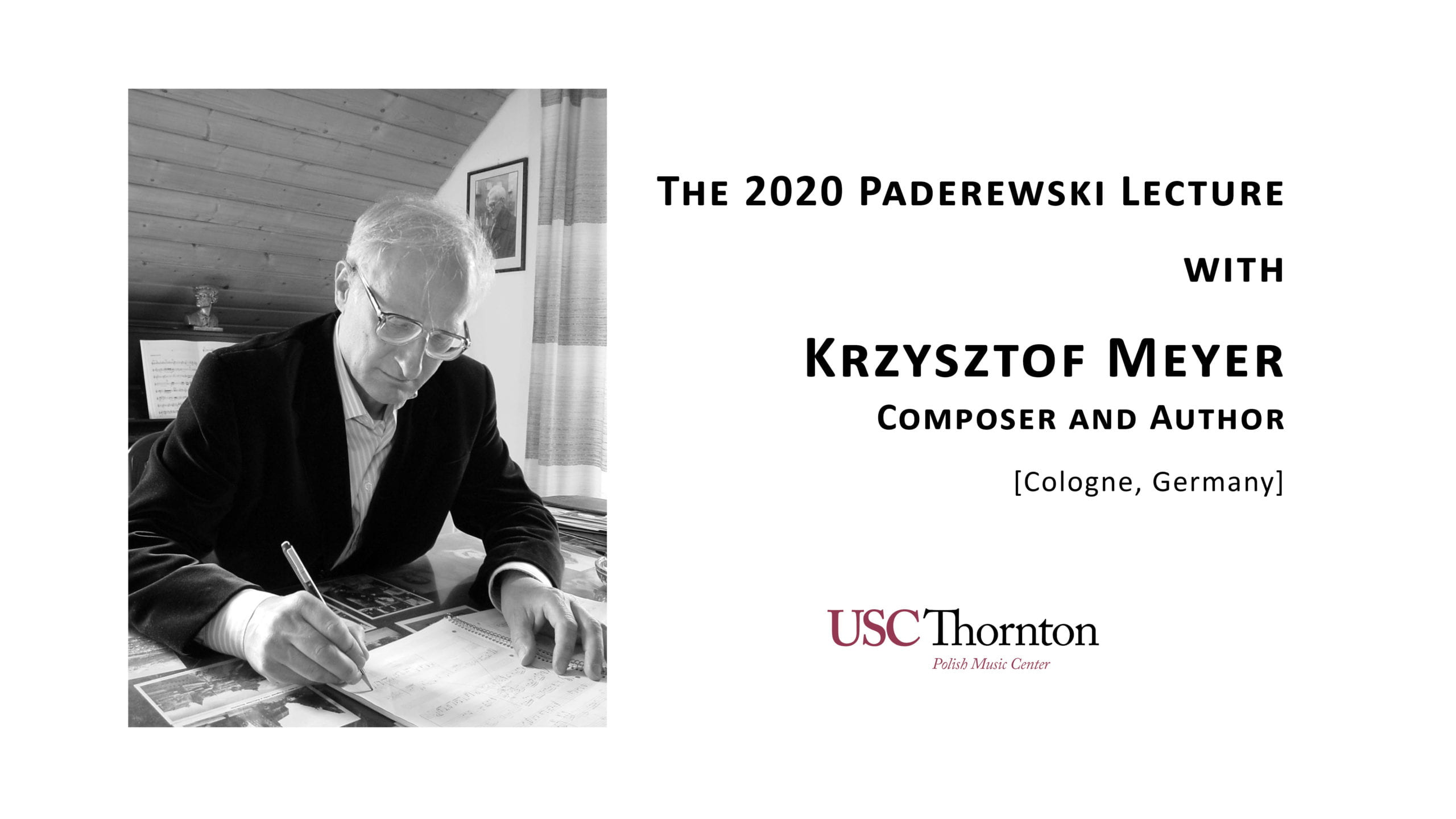 2020 Paderewski Lecturer Krzysztof Meyer